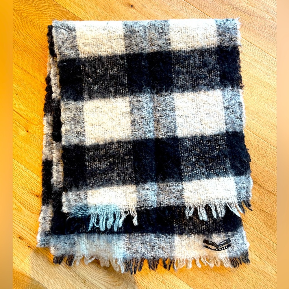 Maison Scotch Gingham Mohair Scarf